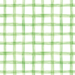 Watercolor Gingham in Spring Green