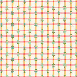 Petal Plaid in Orange Red