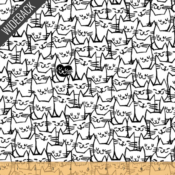 Packed Cats Wideback in White
