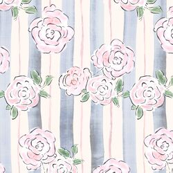 Romantic Roses in Brie Stripe
