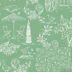 Provence Toile in Meadow Green