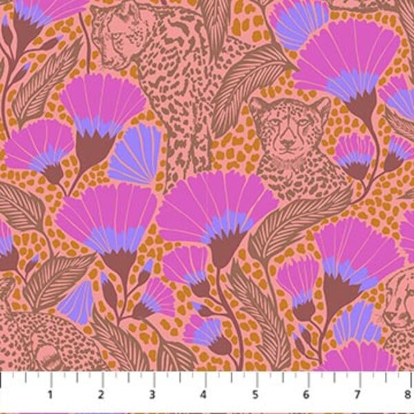 Cheetah Cloth in Coral