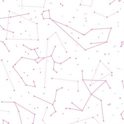 Star Charts in Begonia on White