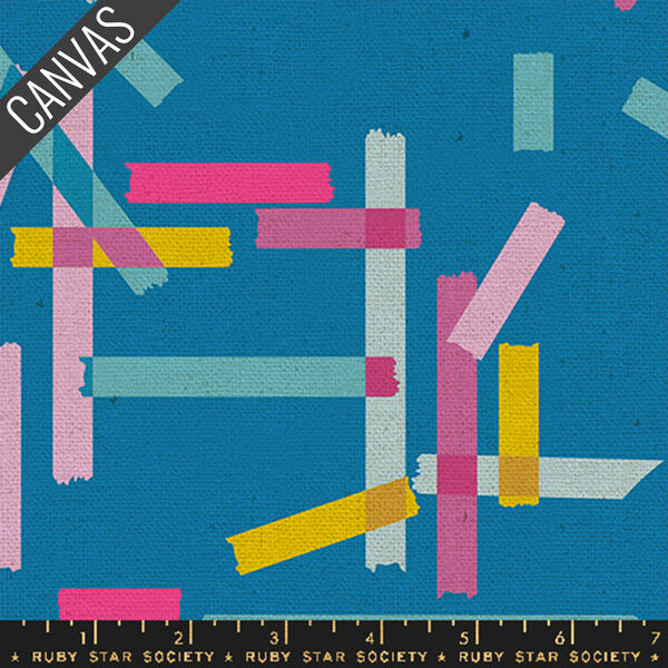 Washi Tape Canvas in Cerulean