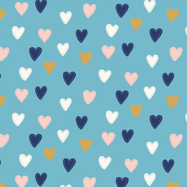 Hearts in Sky Blue