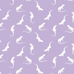 Iguana Silhouette in Lilac