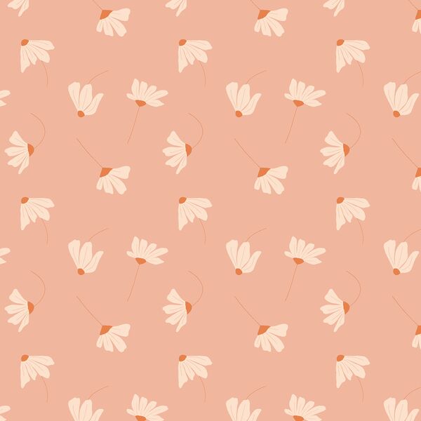 Scattered Daisy in Vintage Coral