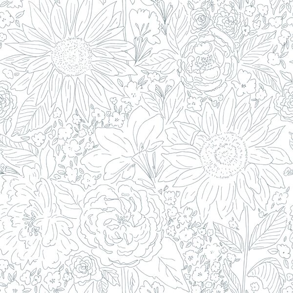 Paperie in Sunflower Blue on White