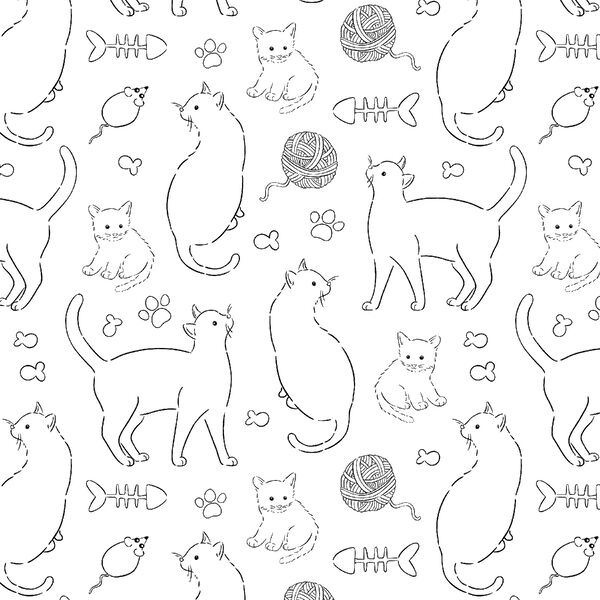 Cat Sketches in Notebook