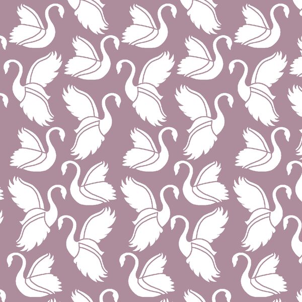 Swan Silhouette in Celestial