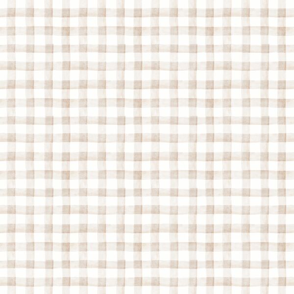 Garden Gingham in Soft Taupe
