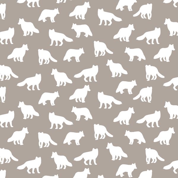 Little Fox Silhouette in Taupe