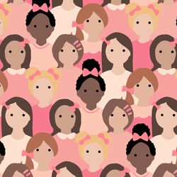 Large Bow Girls in Pink