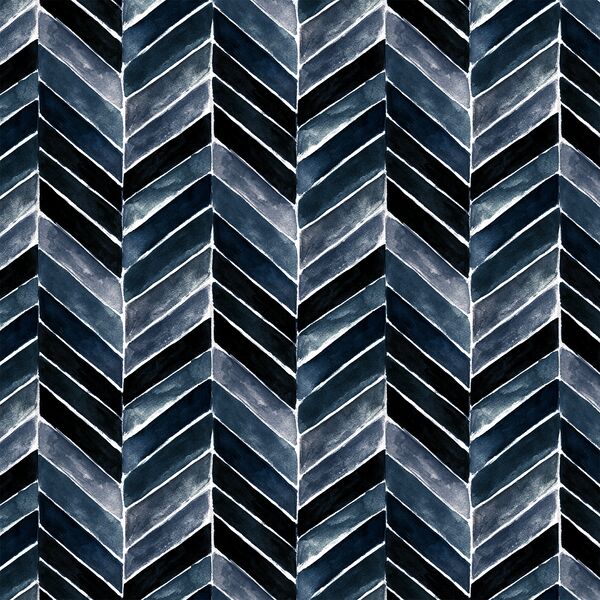 Painted Chevron in Indigo