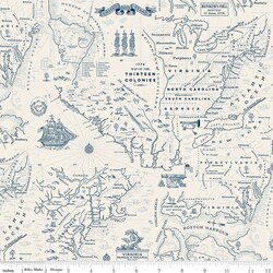 Colonial Map in Cream
