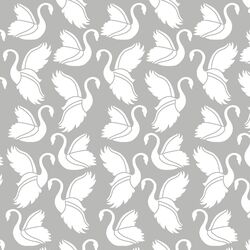 Swan Silhouette in Pebble