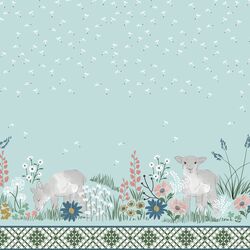 Spring Meadow Border in Glacier Blue