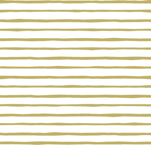 Artisan Stripe in Brass on White