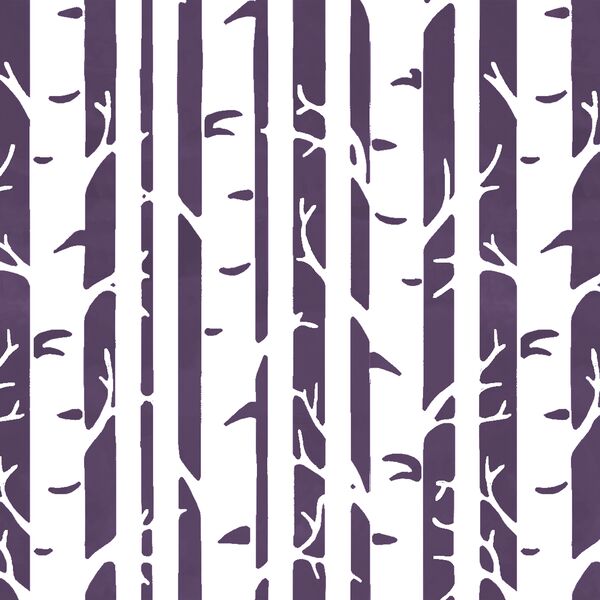 Birches in Aubergine