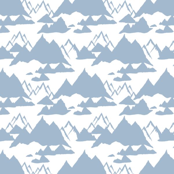Snowy Mountains in Winter Blue