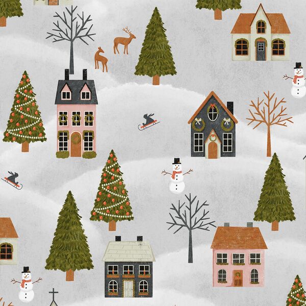 December Village in Gray