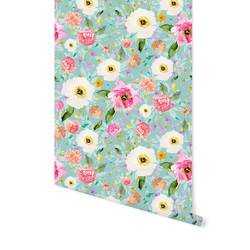 Sweet Treat Floral in Aqua Ice