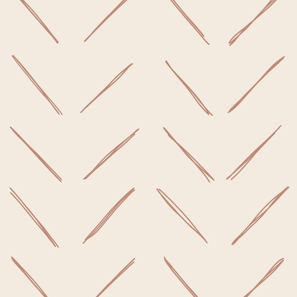 Large Chevron in Sienna on Egret