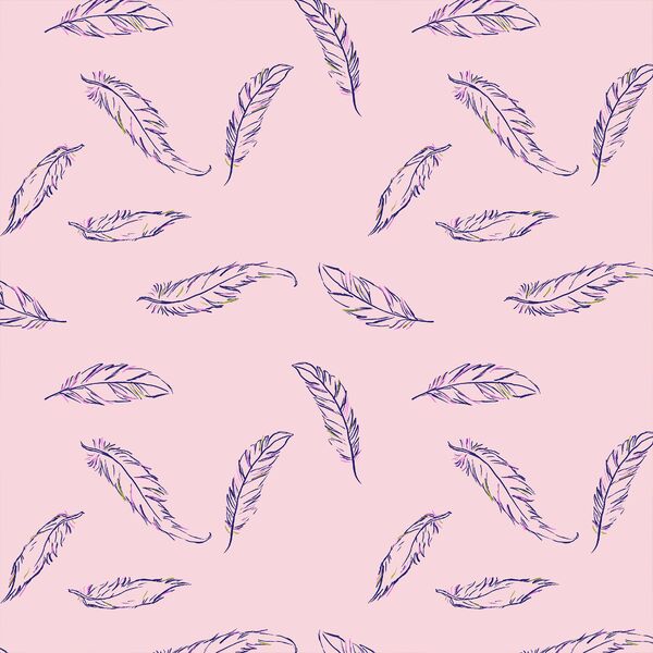 Floating Feathers in Soft Petal