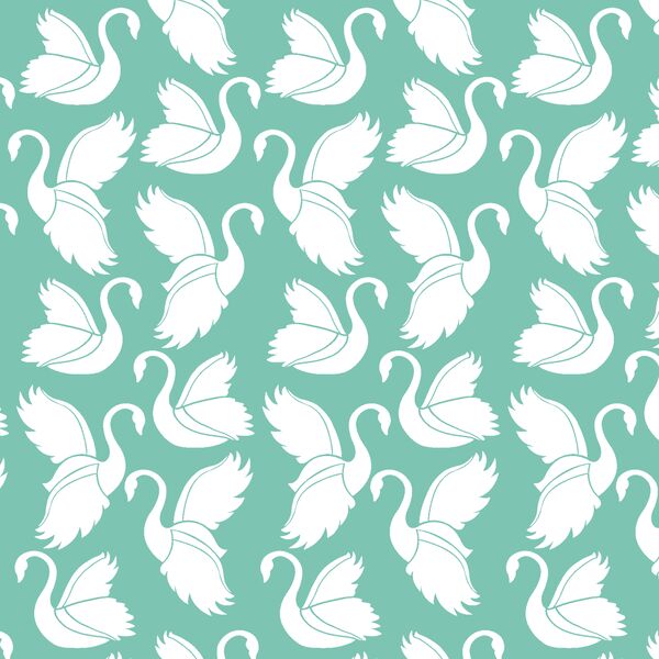 Swan Silhouette in Succulent