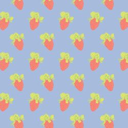 Strawberries in Breezy Blue