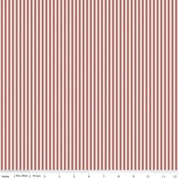 1/8" Stripe in Canyon Rose on Ivory