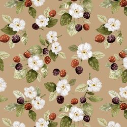 Raspberry Garden in Light Gold