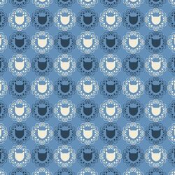 Tiled Cats in Azure Blue