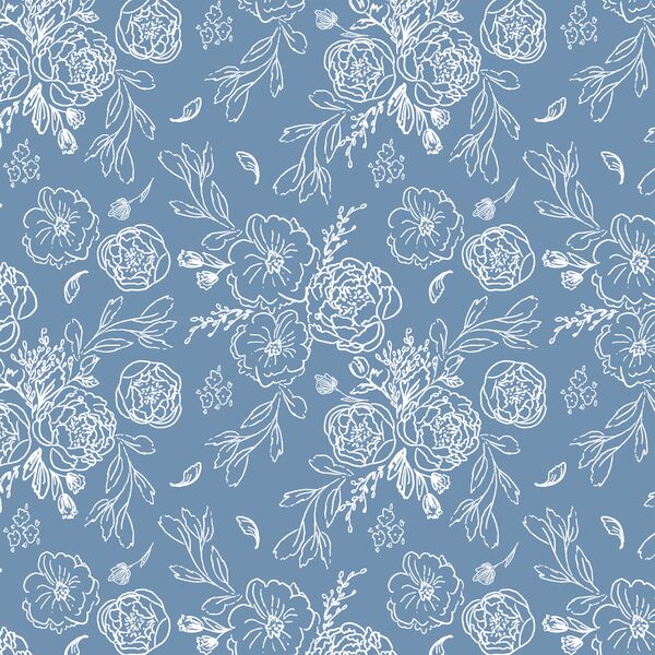 Lace Floral in Periwinkle