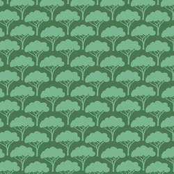 Savanna Trees in Rainy Season