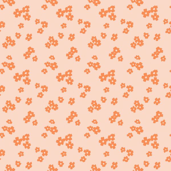 Fleur-fetti in Tangerine on Pink
