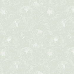 Sketched Garden in Fresh Mint