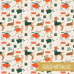 Dapper Dogs in Cream Metallic