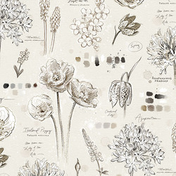 Floral Journal in Cream