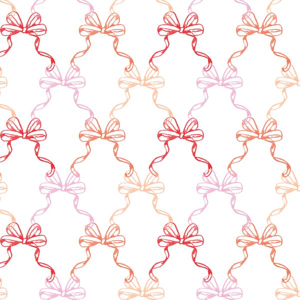 Trellis Bows in Pink Satin