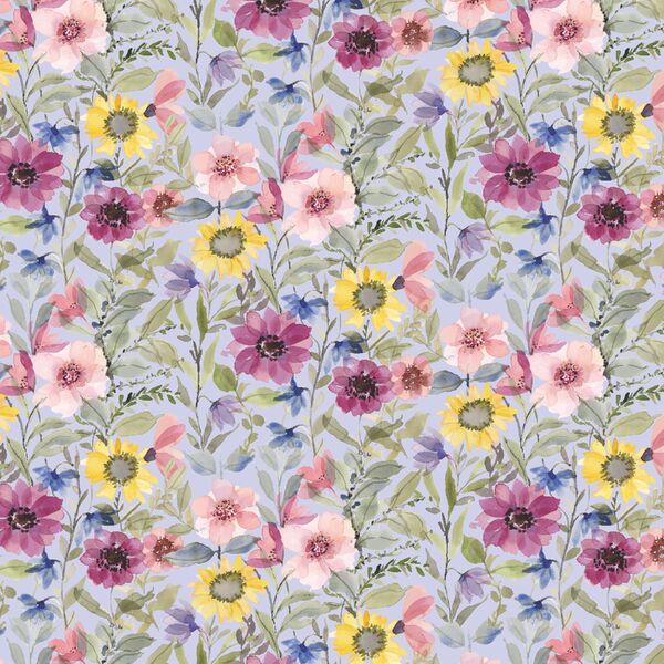 Little Flower Press in Light Periwinkle