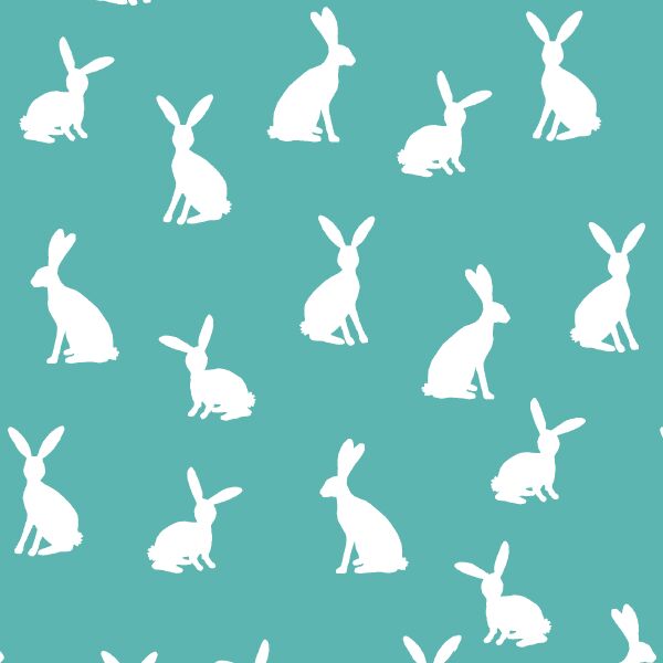 Cottontail Silhouette in Seafoam