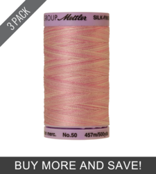 So Soft Pink (9085-9837) - Silk Finish Cotton Multi 50wt - 500 Yards (3 Pack)