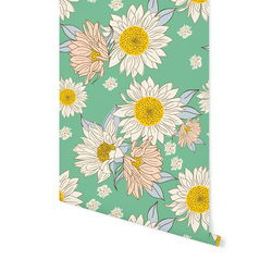 Sunflowers in Teal