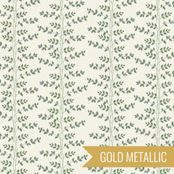 Climbing Vines in Cream Metallic