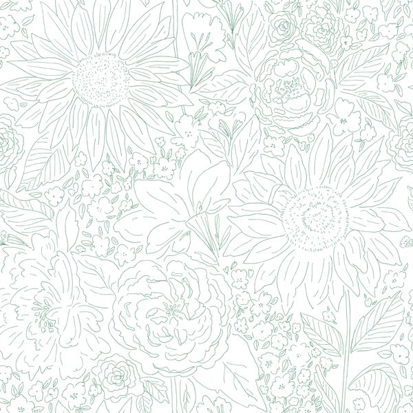 Paperie in Basil Green on White