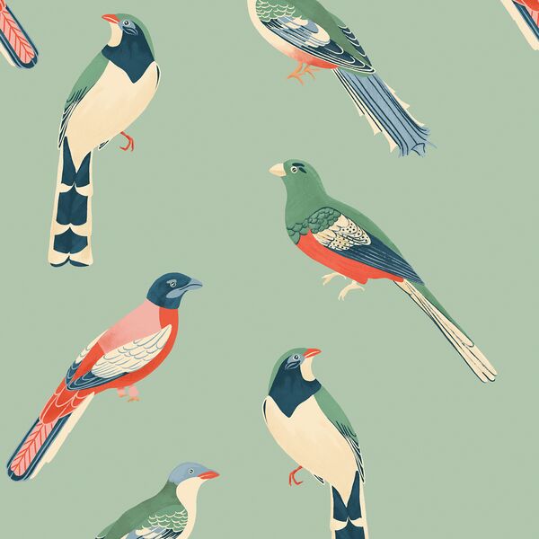 Large Perched in Soft Mint