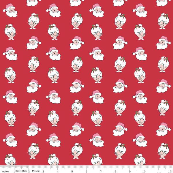 Santa Heads in Red