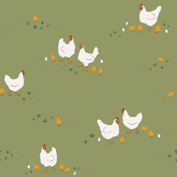 Chickens in Grass