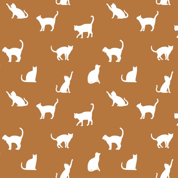 Cat Silhouette in Ginger